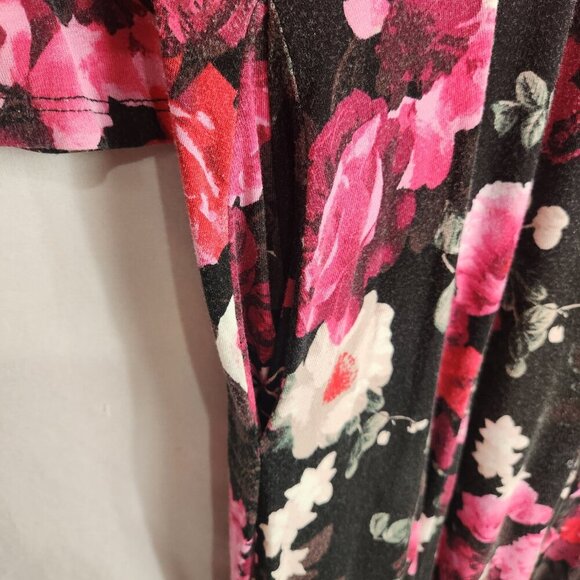 Torrid Plus Sz 2X Super Soft Dark Floral Midi Sweetheart Skater Dress Jersey - Picture 6 of 9